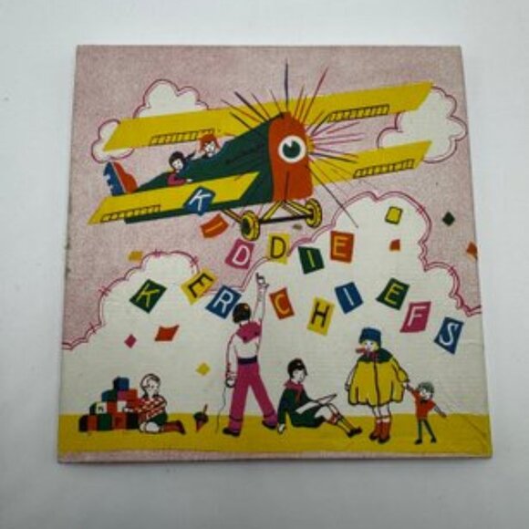 Vintage Kiddies Kerchiefs Humpty Dumpty Embroidered Handkerchief Set - Picture 2 of 5